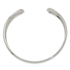 Sophia Jewelers Sterling Silver 925 Women's Engravable Polished Cuff Bangle