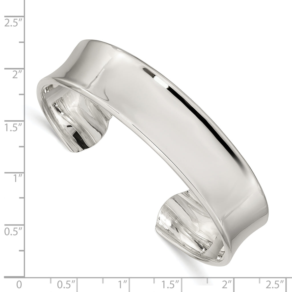 Sophia Jewelers Sterling Silver 925 Women's Engravable Polished Cuff Bangle