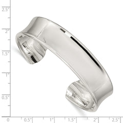 Sophia Jewelers Sterling Silver 925 Women's Engravable Polished Cuff Bangle