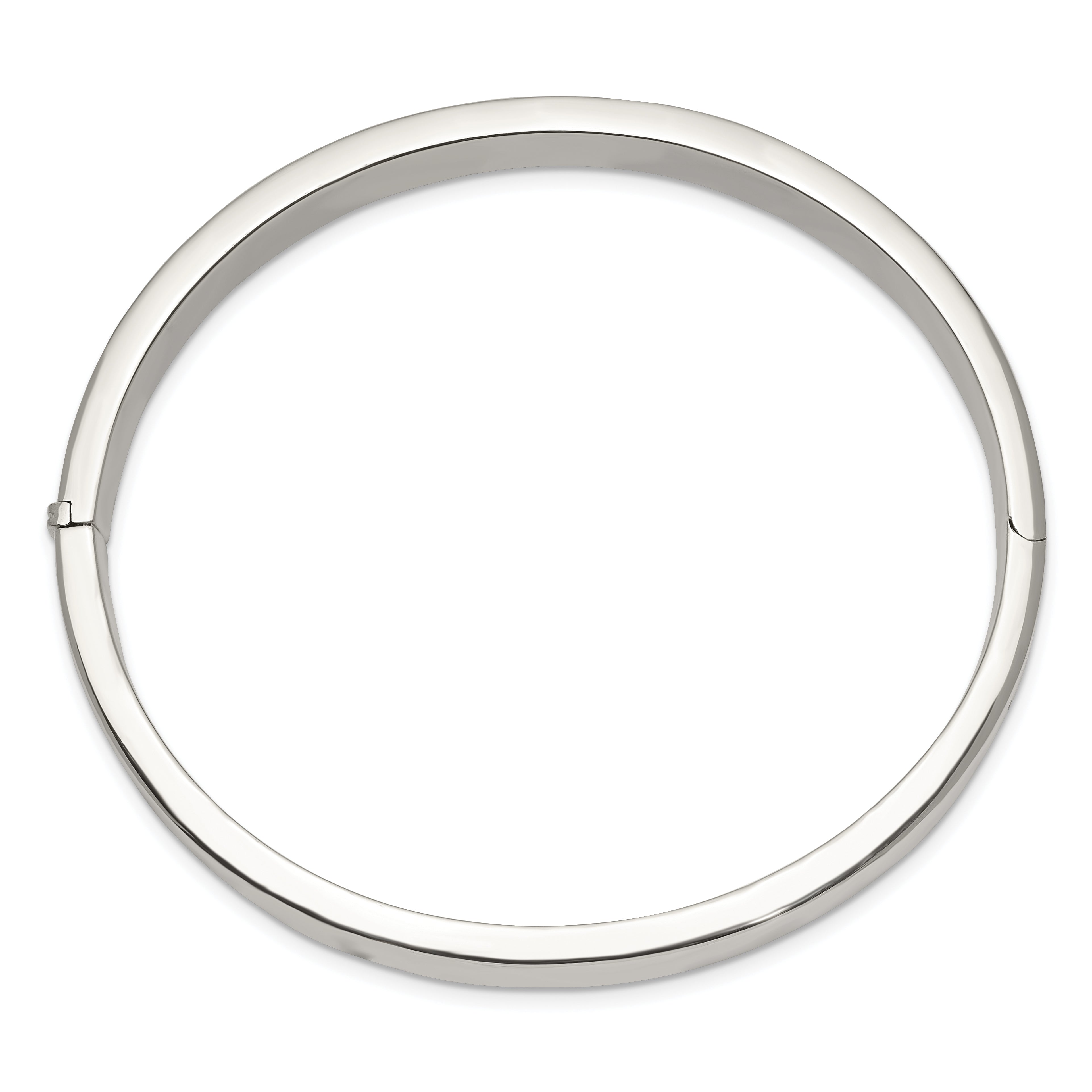Sophia Jewelers 925 Sterling Silver Polished Hinged Bangle for Women