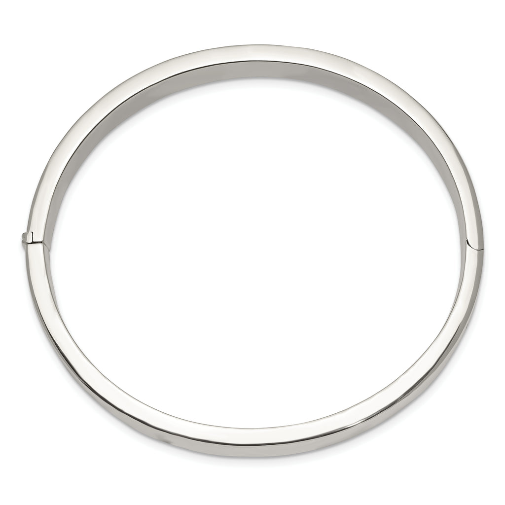 Sophia Jewelers 925 Sterling Silver Polished Hinged Bangle for Women