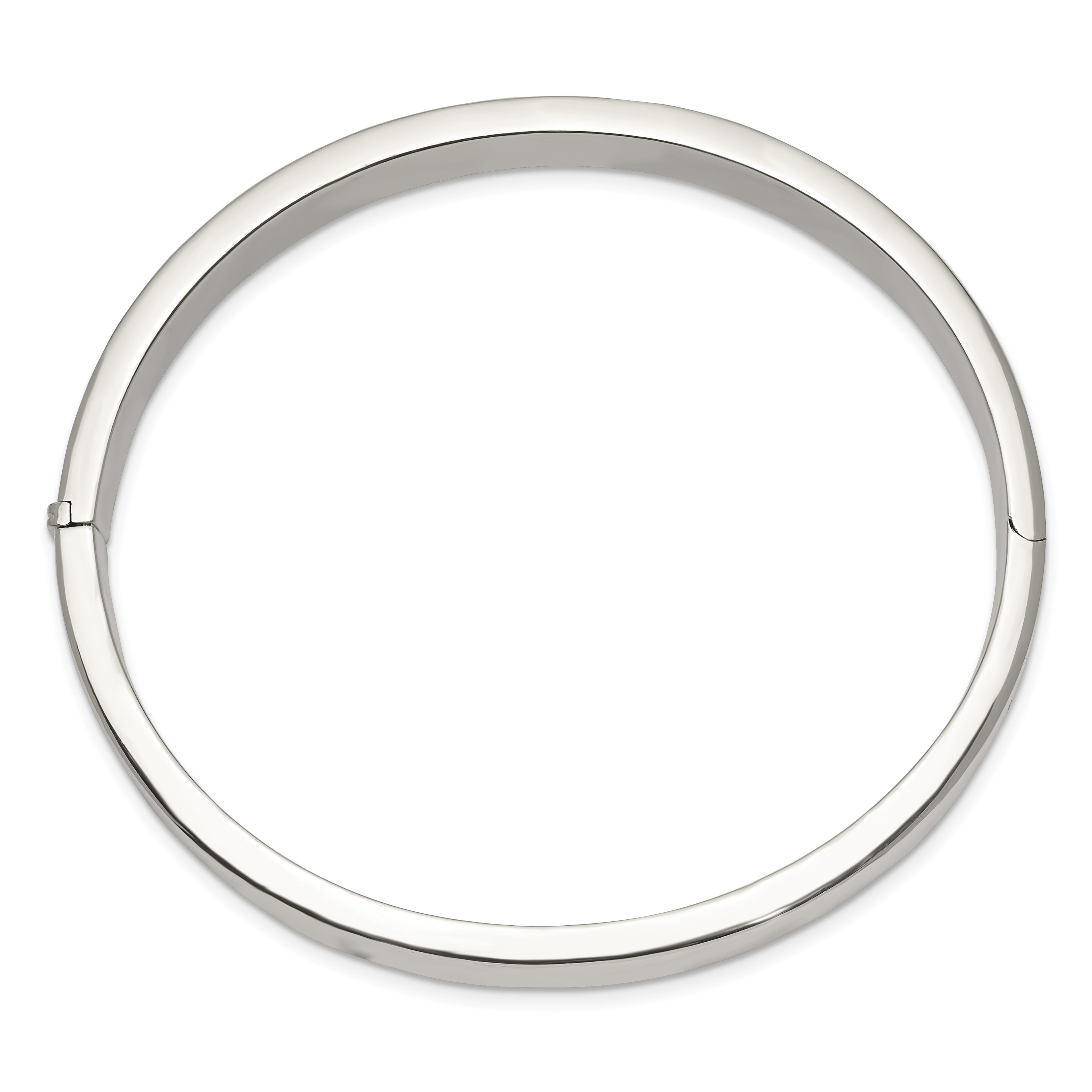 Sophia Jewelers 925 Sterling Silver Polished Hinged Bangle for Women