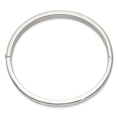 Sophia Jewelers 925 Sterling Silver Polished Hinged Bangle for Women