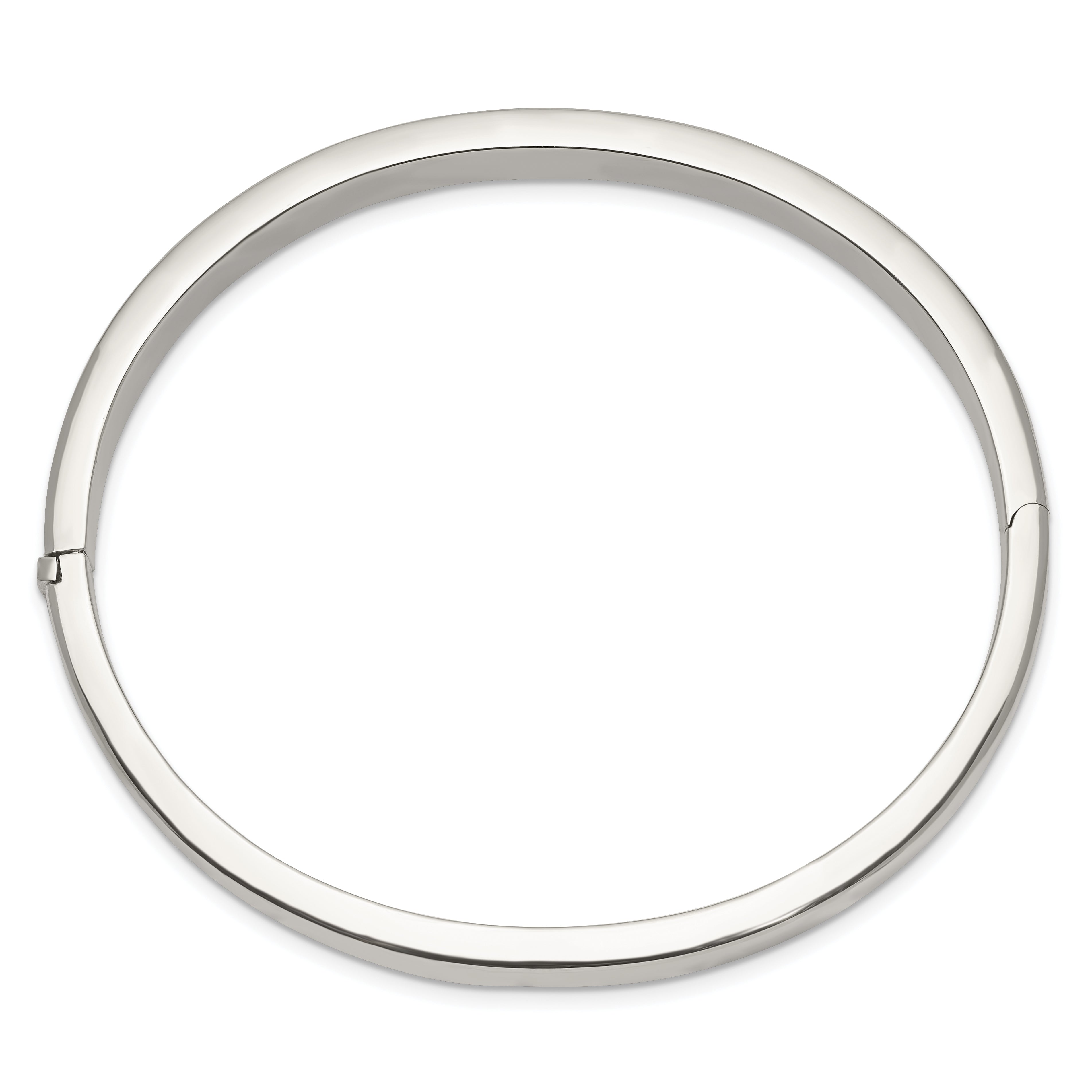 Sophia Jewelers Sterling Silver 925 Polished Hinged Bangle Women's Bracelet