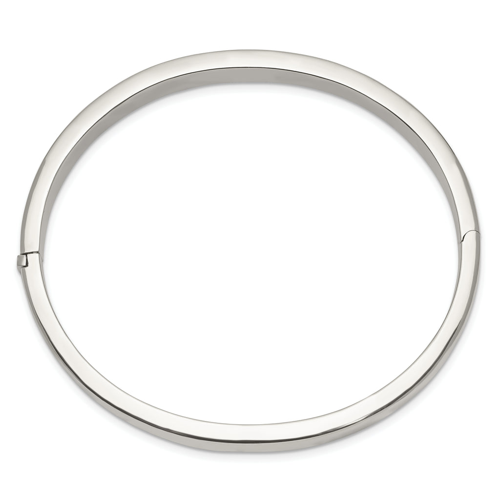 Sophia Jewelers Sterling Silver 925 Polished Hinged Bangle Women's Bracelet