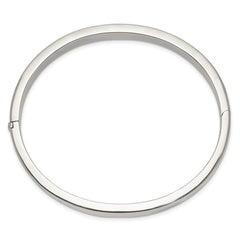 Sterling Silver 8.00mm Hinged Bangle