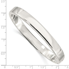 Sophia Jewelers Sterling Silver 925 Polished Hinged Bangle Women's Bracelet
