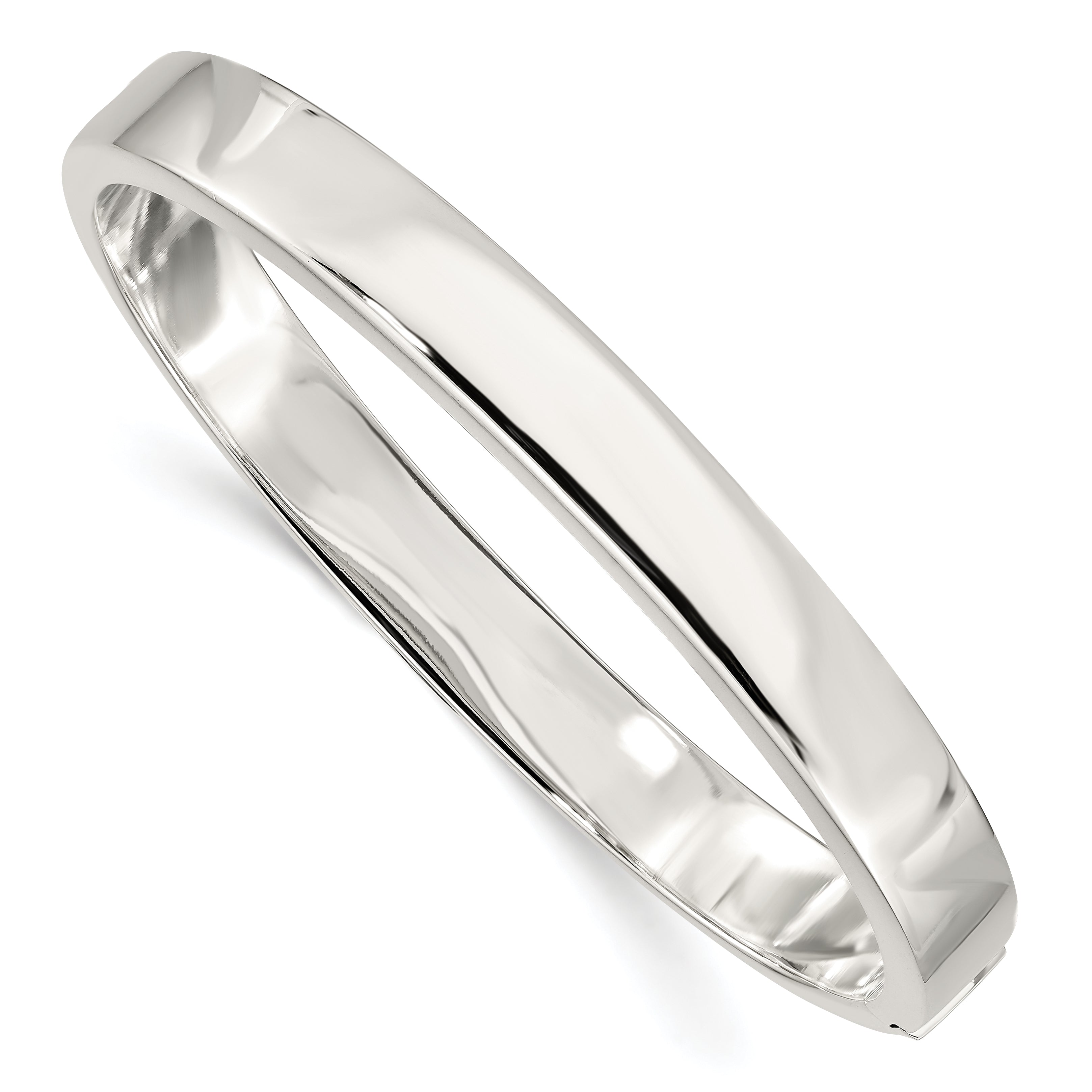 Sterling Silver 8.00mm Hinged Bangle Main image