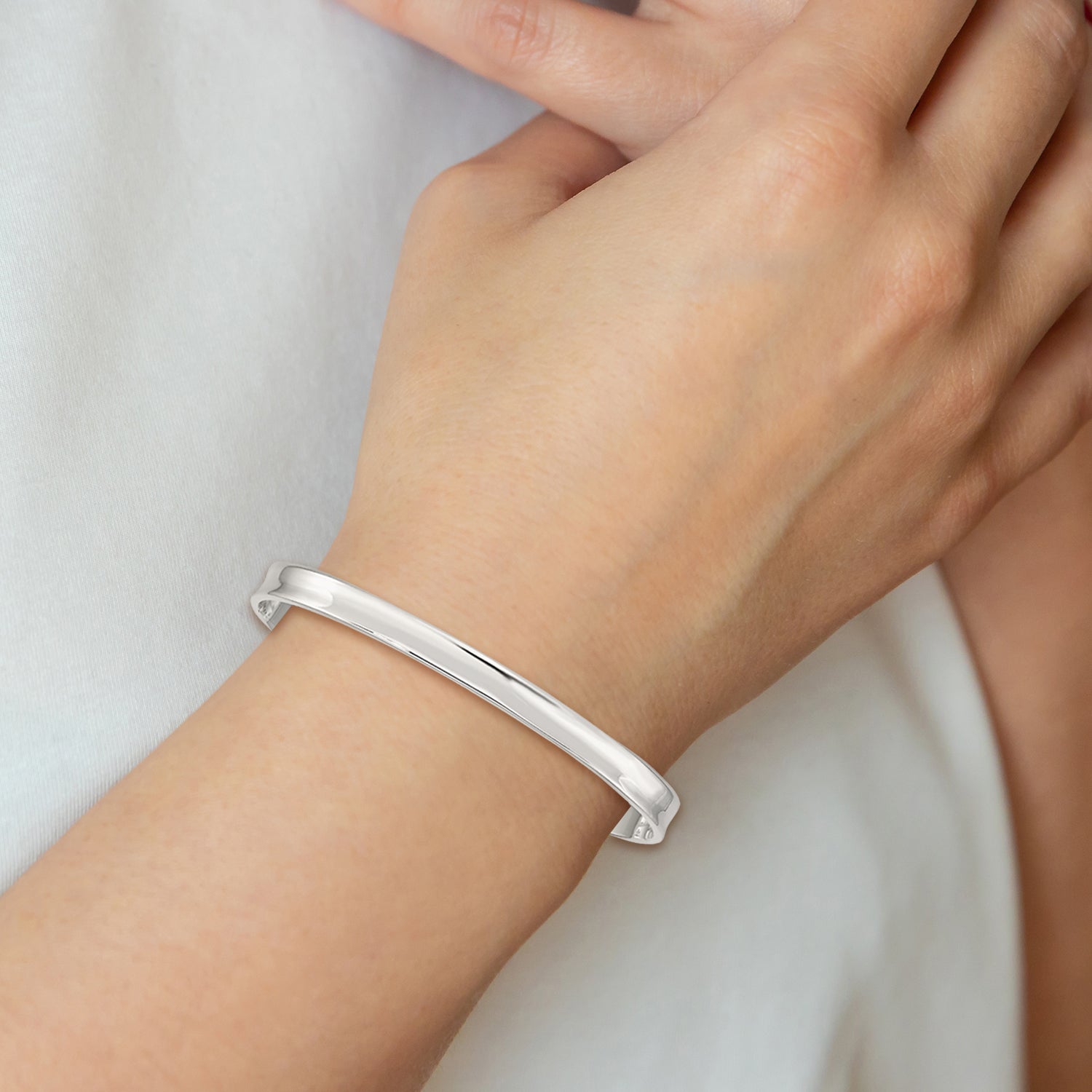 Sophia Jewelers Sterling Silver 925 Women's Cuff Bangle with Polished Finish