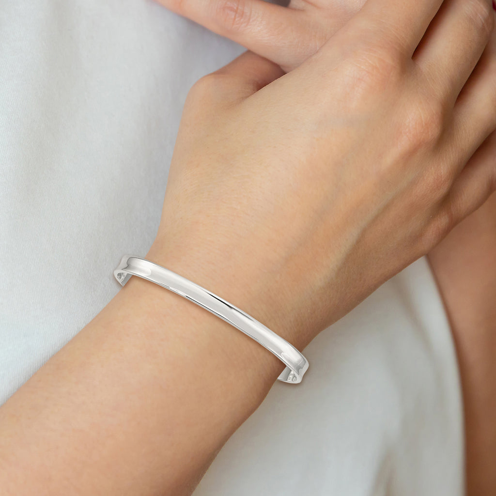Sophia Jewelers Sterling Silver 925 Women's Cuff Bangle with Polished Finish