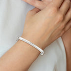 Sophia Jewelers Sterling Silver 925 Women's Cuff Bangle with Polished Finish