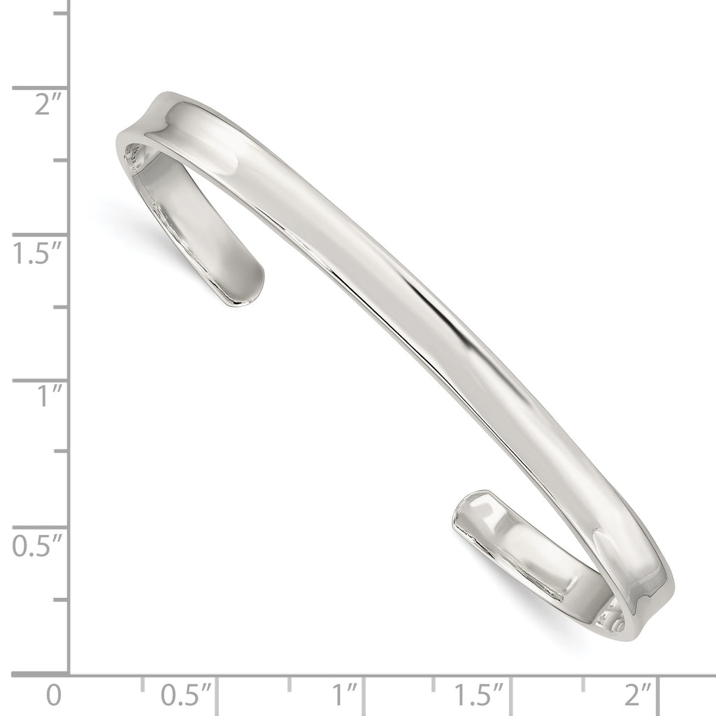 Sophia Jewelers Sterling Silver 925 Women's Cuff Bangle with Polished Finish