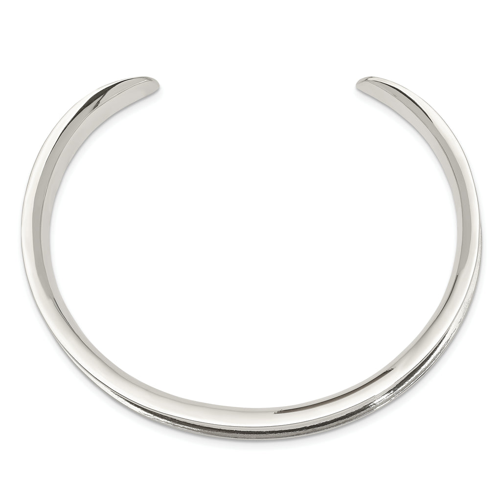 Sterling Silver 925 Women's Polished Cuff Bangle Engravable and Elegant