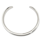 Sterling Silver 925 Women's Polished Cuff Bangle Engravable and Elegant