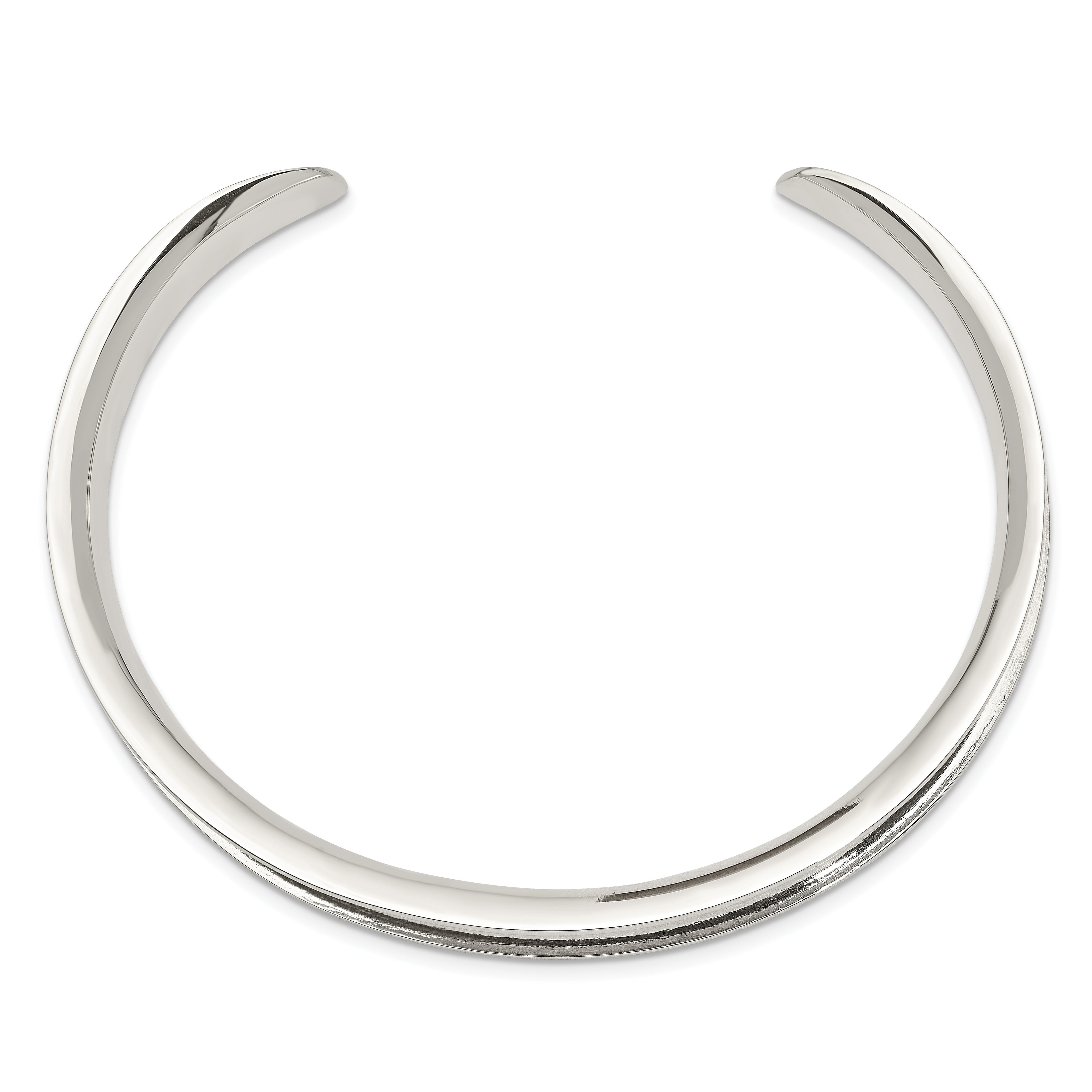 Sterling Silver 925 Women's Polished Cuff Bangle Engravable and Elegant