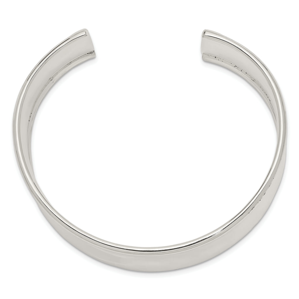 Sterling Silver 925 Women's Polished Engravable Cuff Bracelet by Sophia Jewelers
