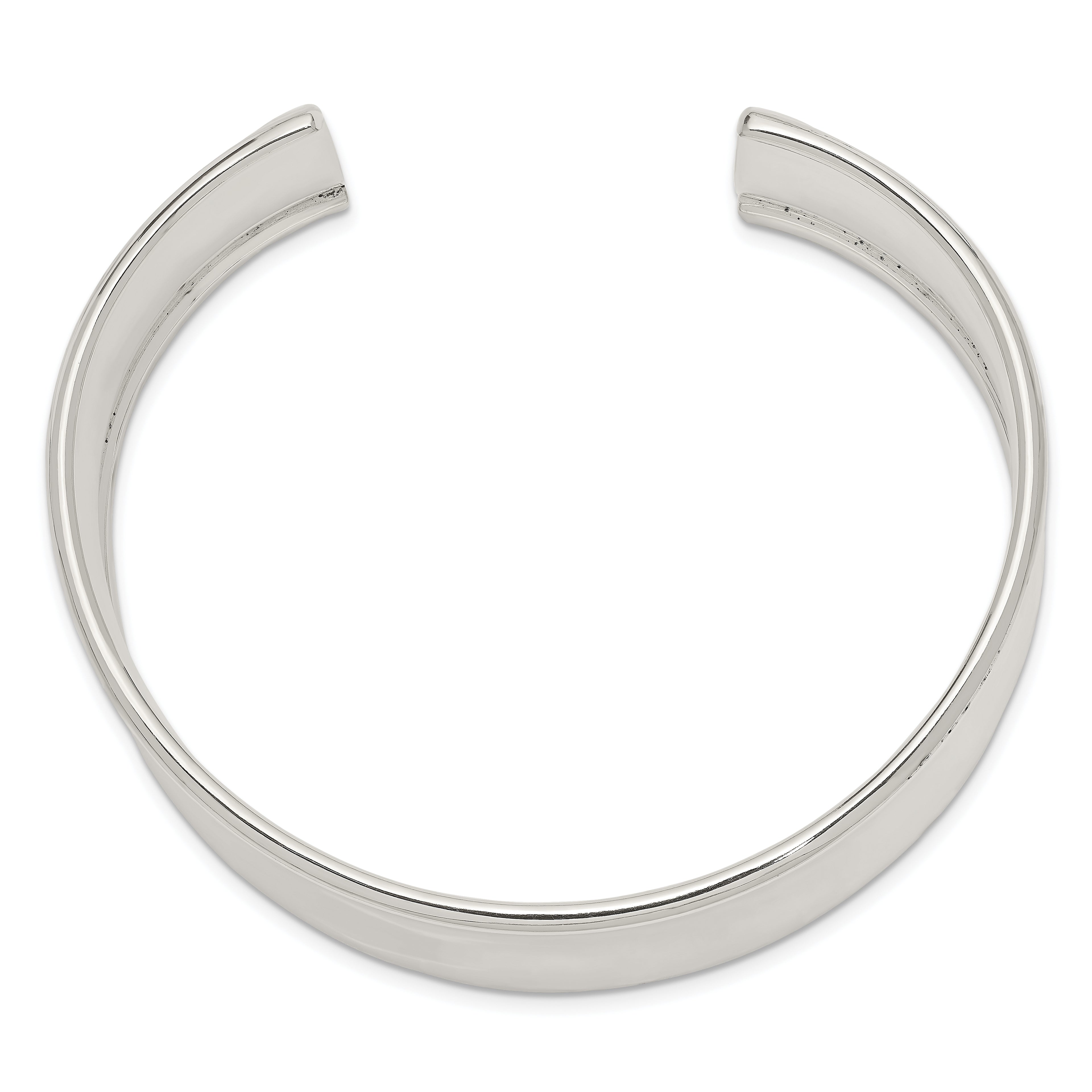 Sterling Silver 925 Women's Polished Engravable Cuff Bracelet by Sophia Jewelers