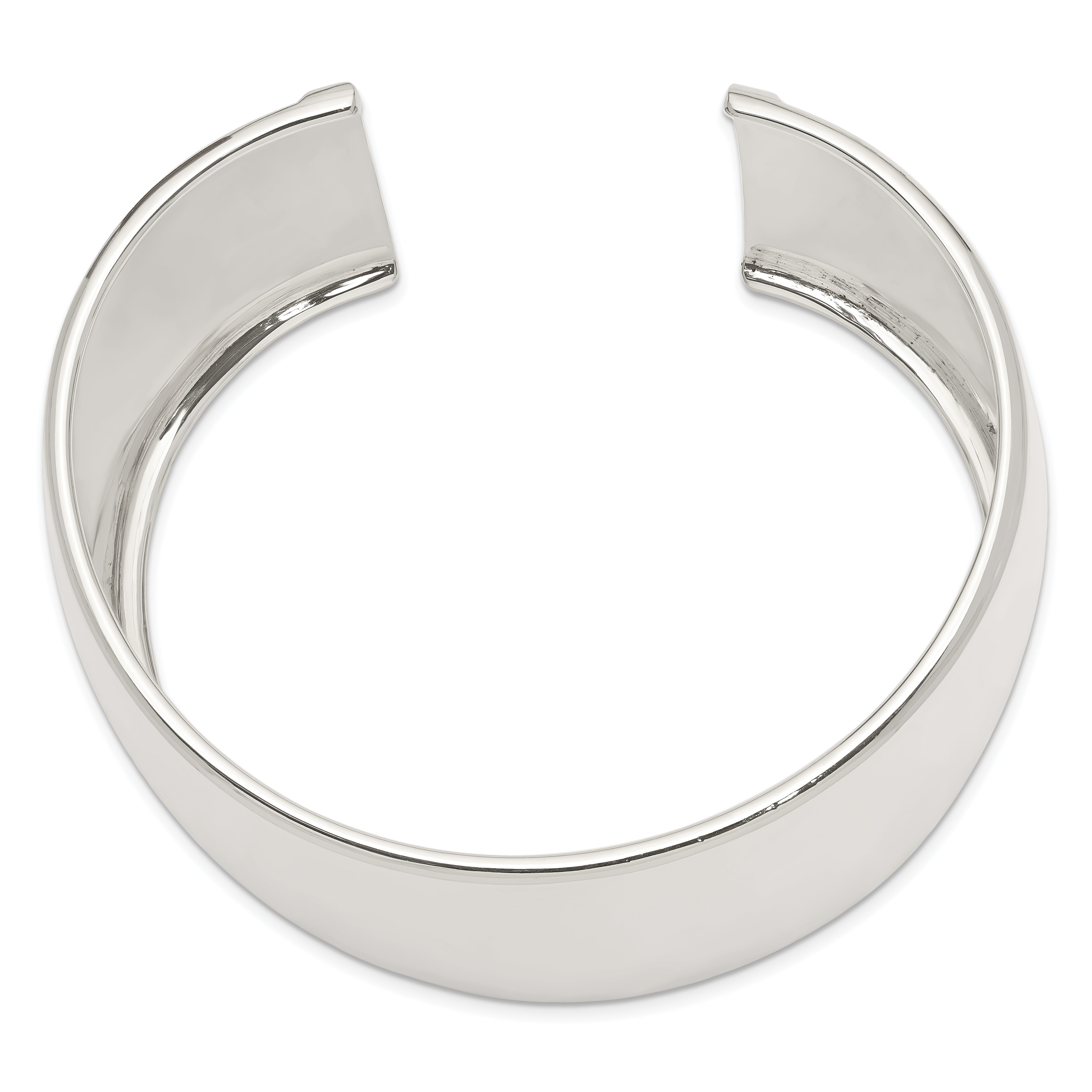 Sterling Silver 925 Women's Engravable Cuff Bracelet with Polished Finish Secondary image