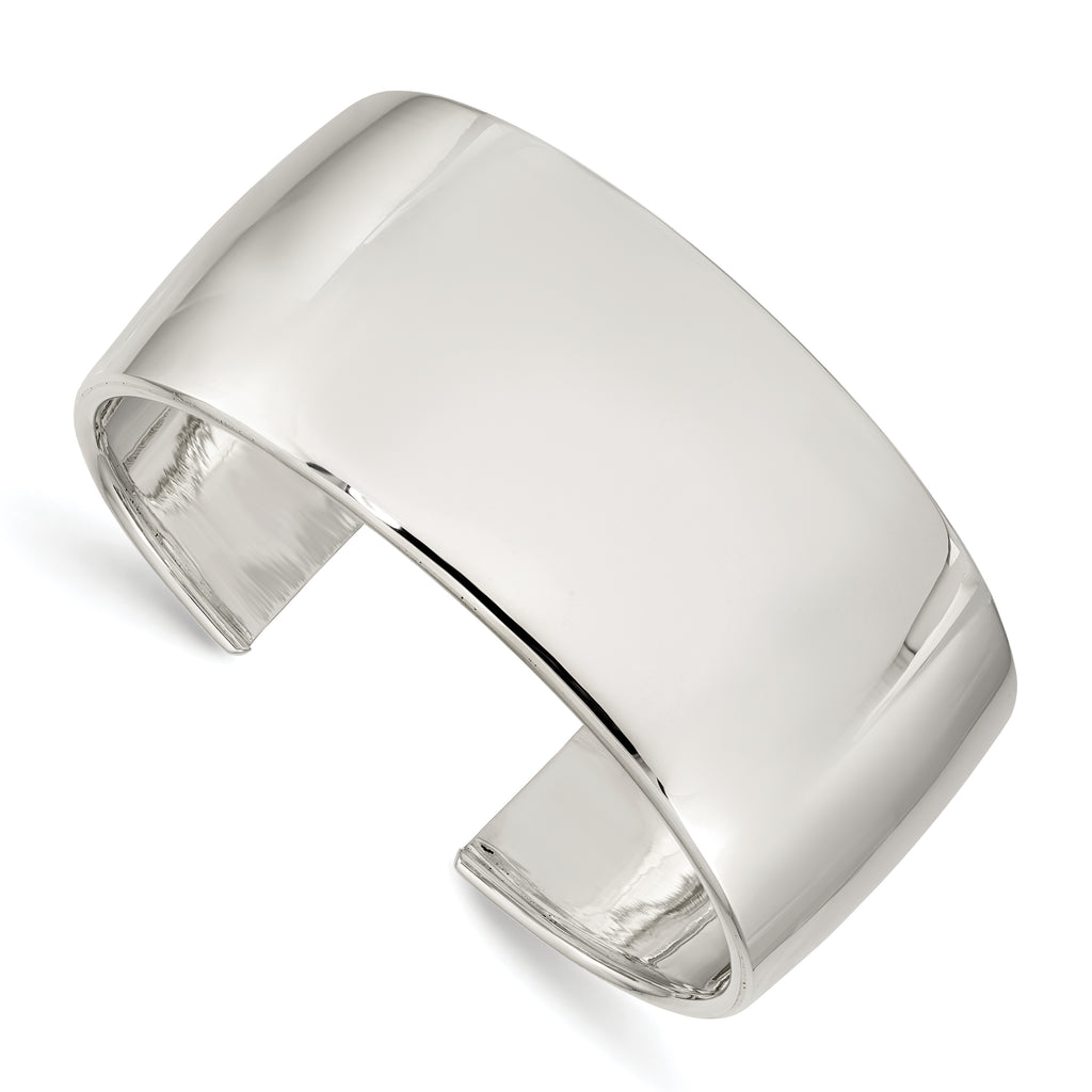 Sterling Silver 30mm Cuff Bangle Bracelet