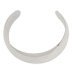Sterling Silver 925 Women's Polished Engravable Cuff Bangle Bracelet