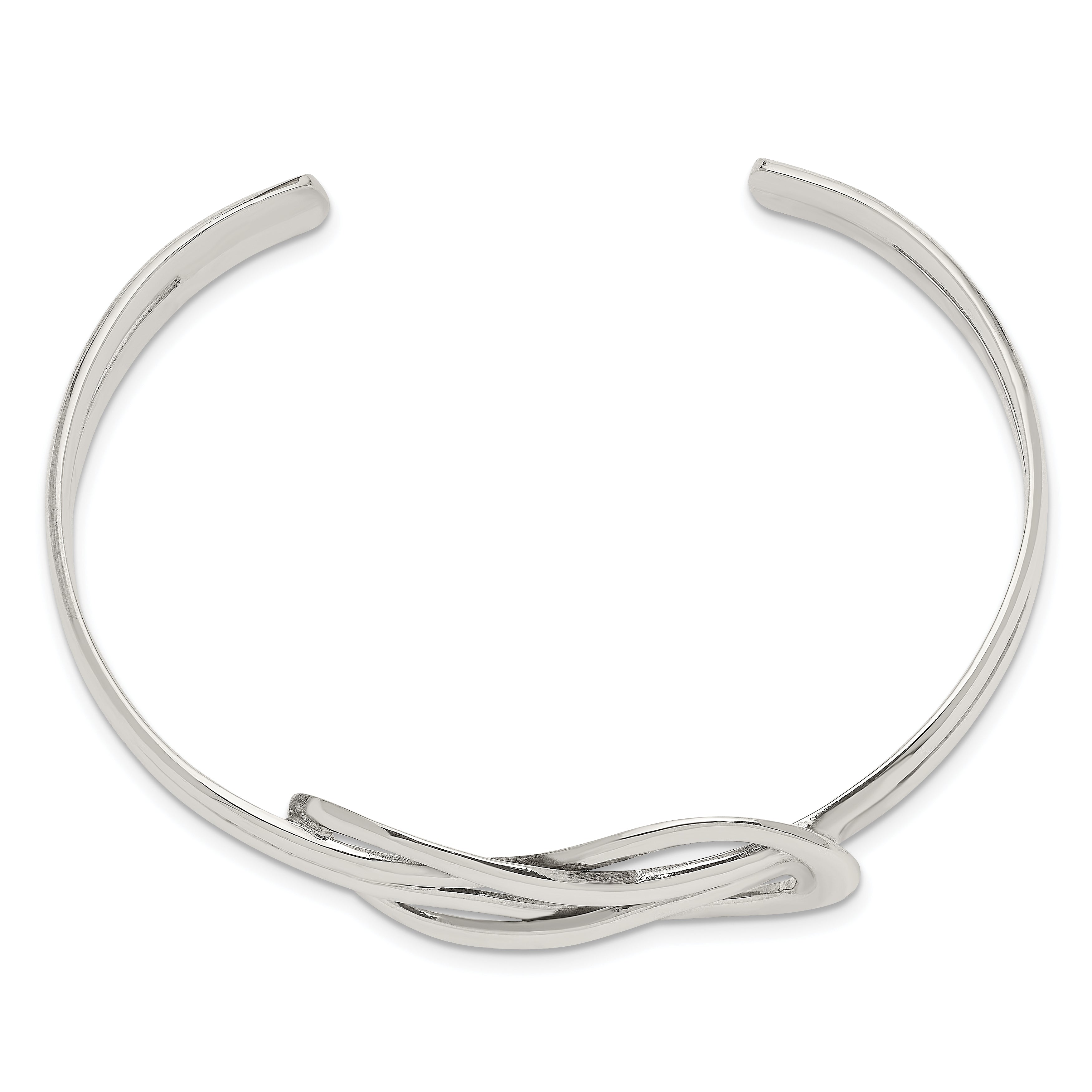 Sophia Jewelers Sterling Silver 925 Knot Cuff Bangle with Polished Finish Secondary image