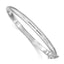Sterling Silver Rhodium-plated 5mm D/C Hinged Bangle Bracelet