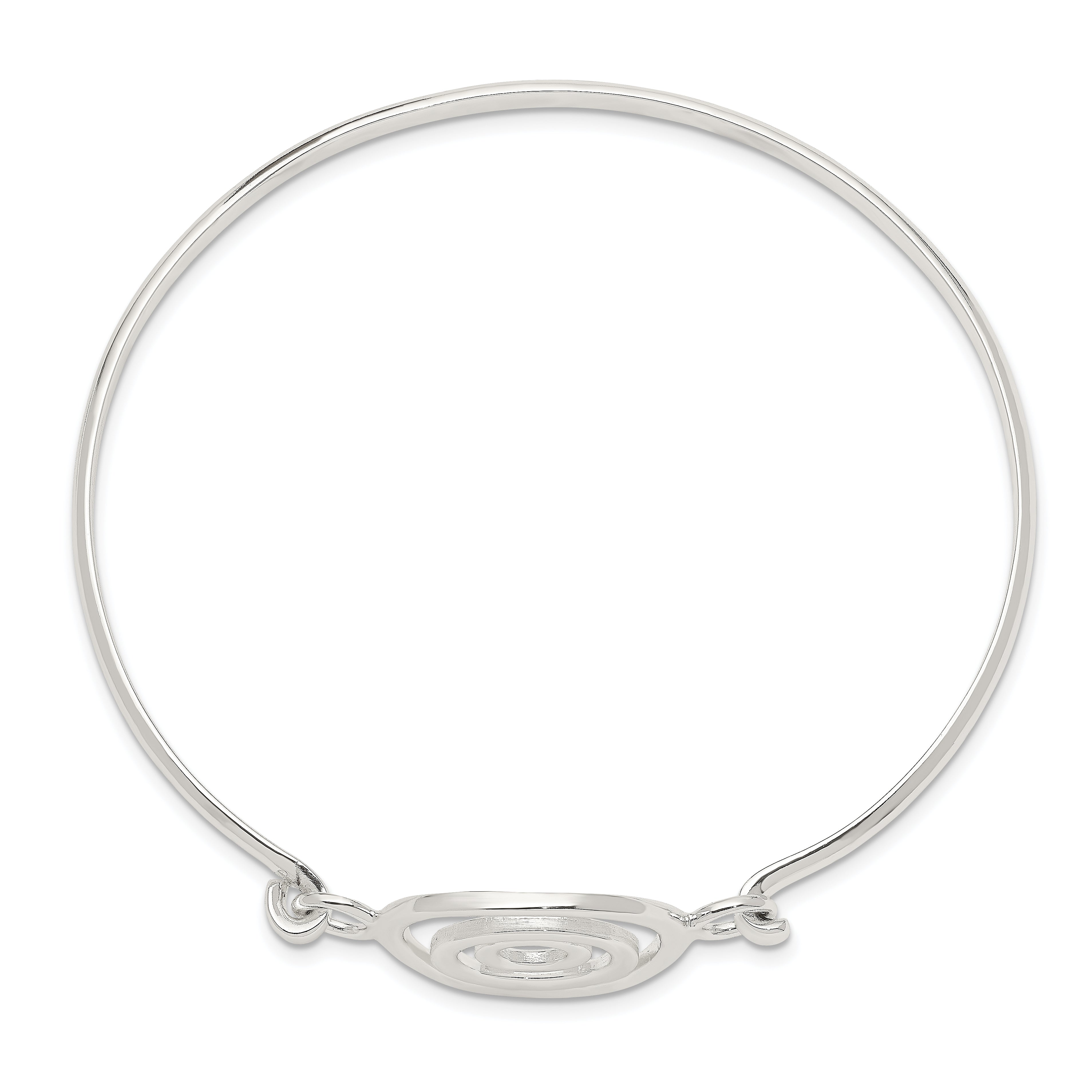 Sterling Silver Mutli-circle Bangle Bracelet Secondary image
