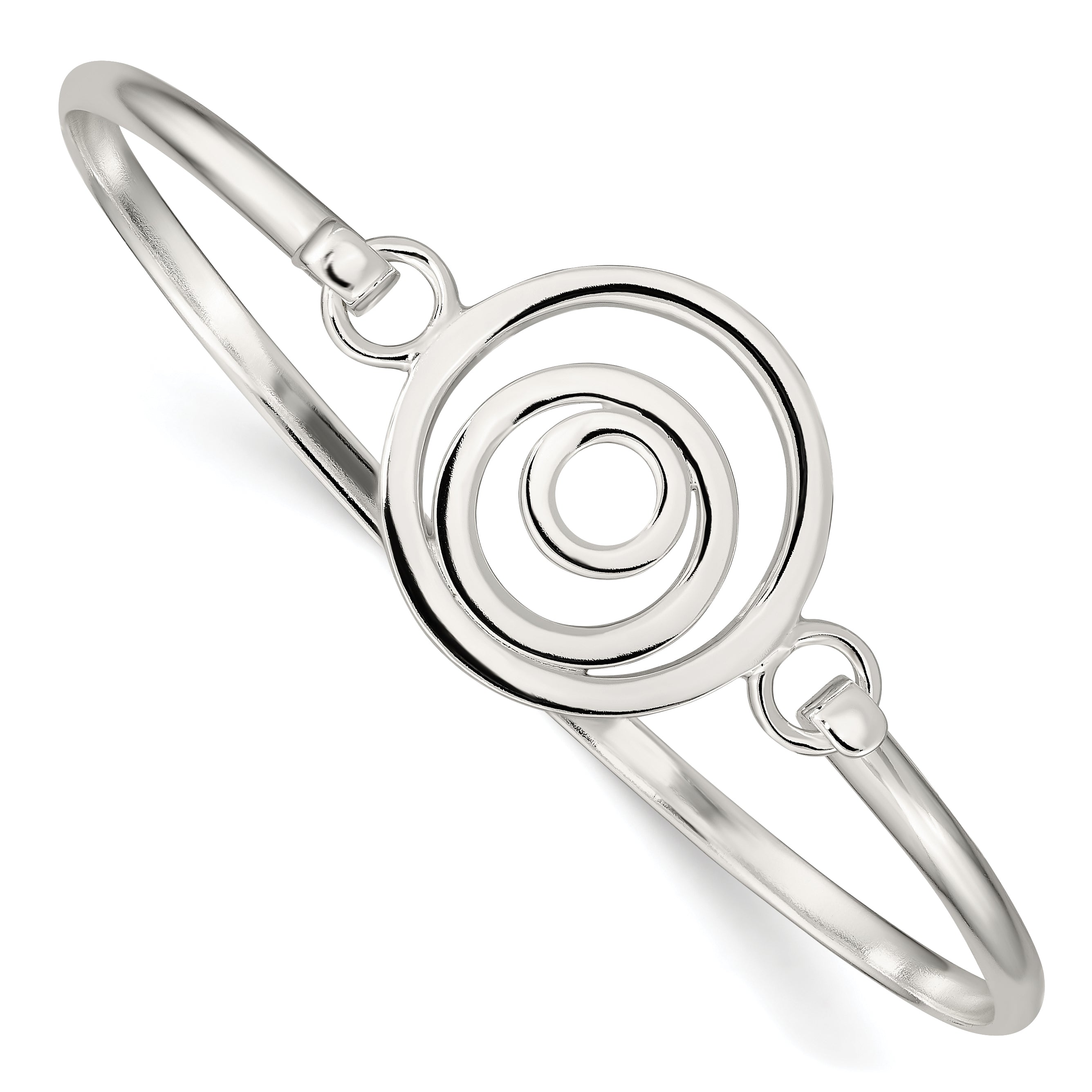 Sterling Silver Mutli-circle Bangle Bracelet Main image