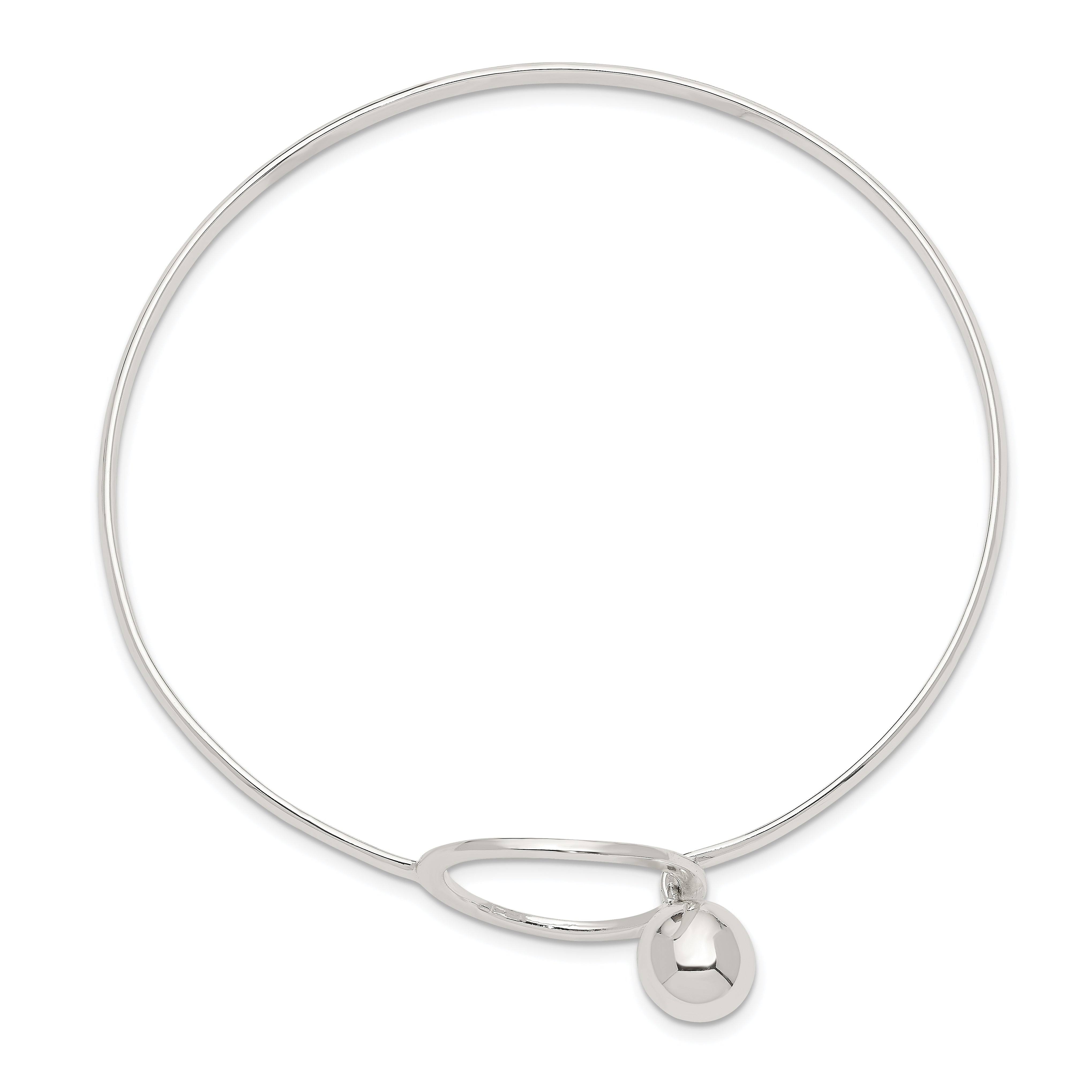 Sophia Jewelers 925 Sterling Silver Polished Bangle Bracelet for Women