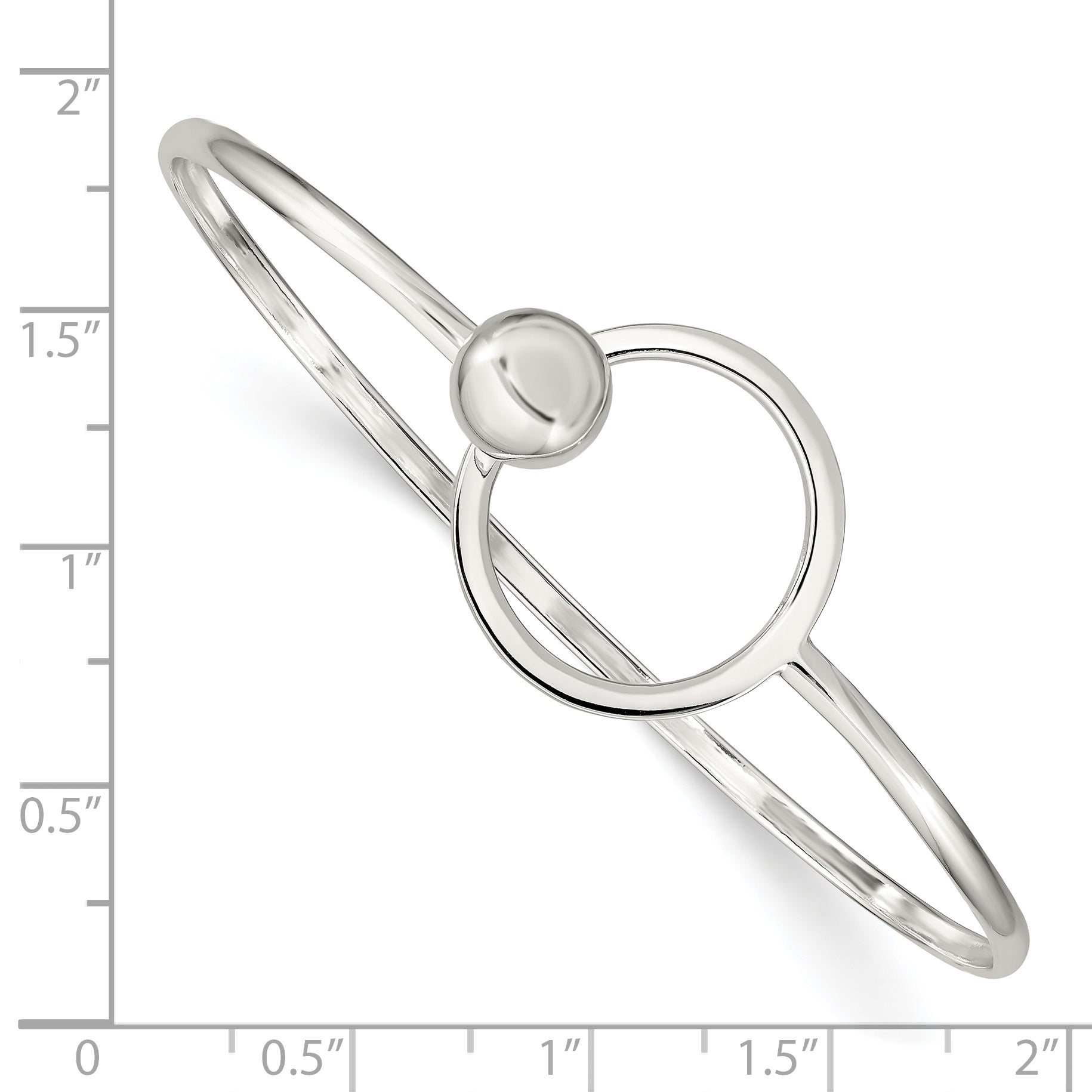 Sophia Jewelers 925 Sterling Silver Polished Bangle Bracelet for Women