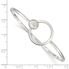 Sophia Jewelers 925 Sterling Silver Polished Bangle Bracelet for Women