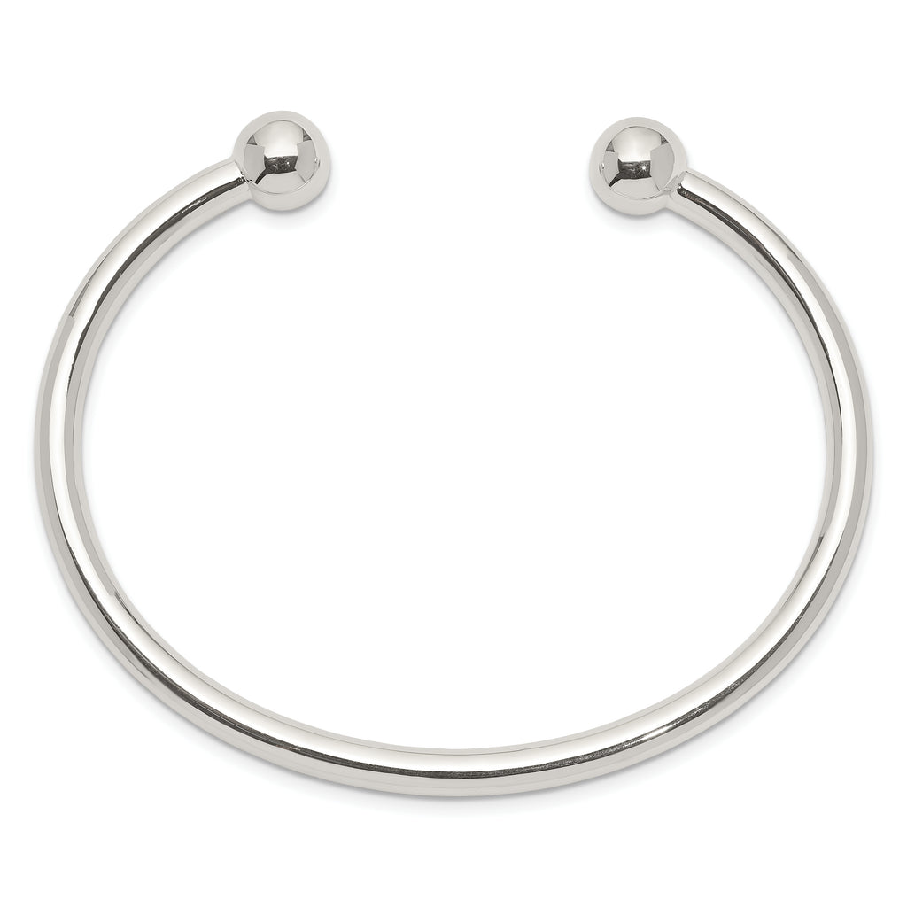Sophia Jewelers Sterling Silver 925 Women's Cuff Bangle with Polished Finish