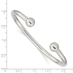 Sophia Jewelers Sterling Silver 925 Women's Cuff Bangle with Polished Finish