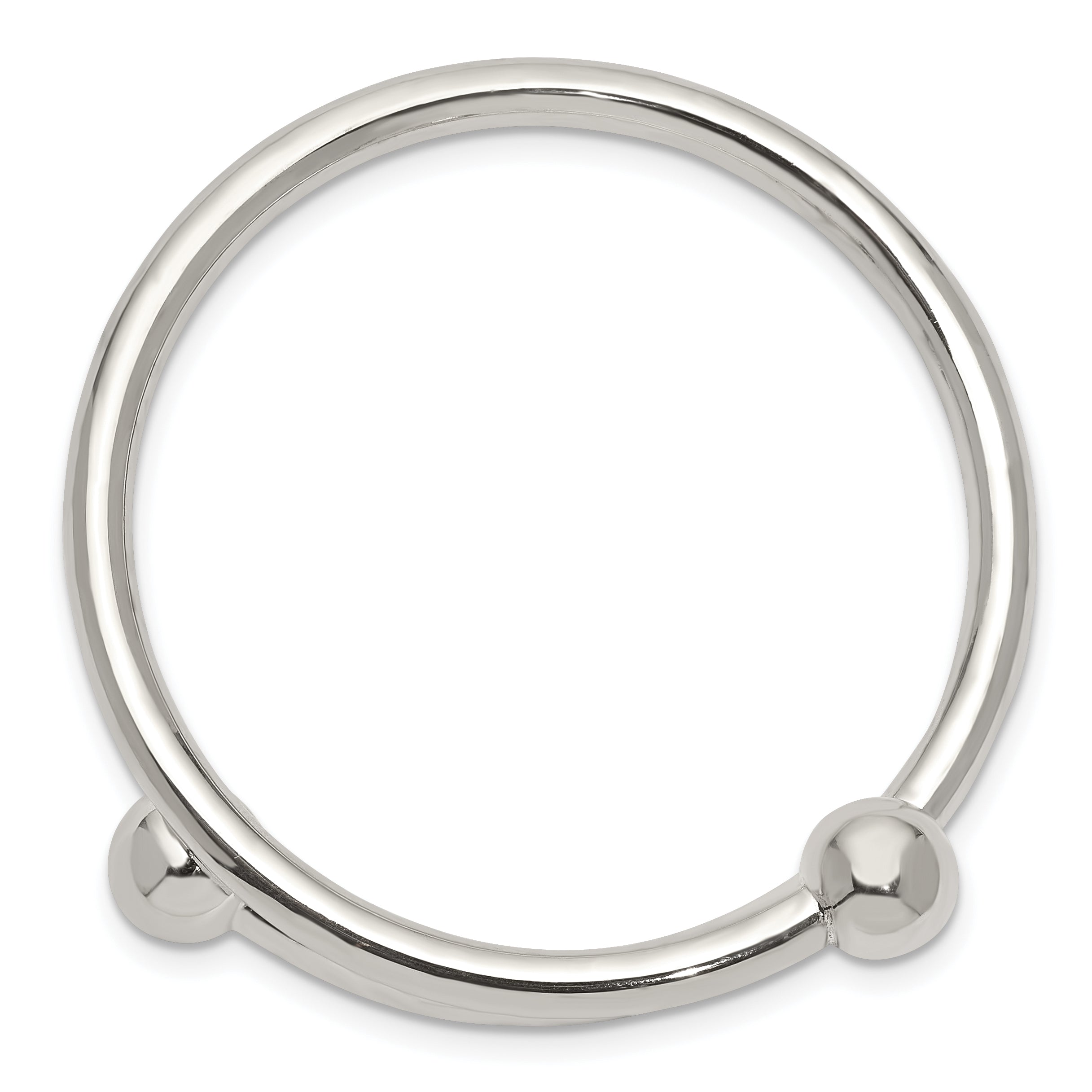 Sterling Silver 925 Polished Baby Bangle with Flexible Design