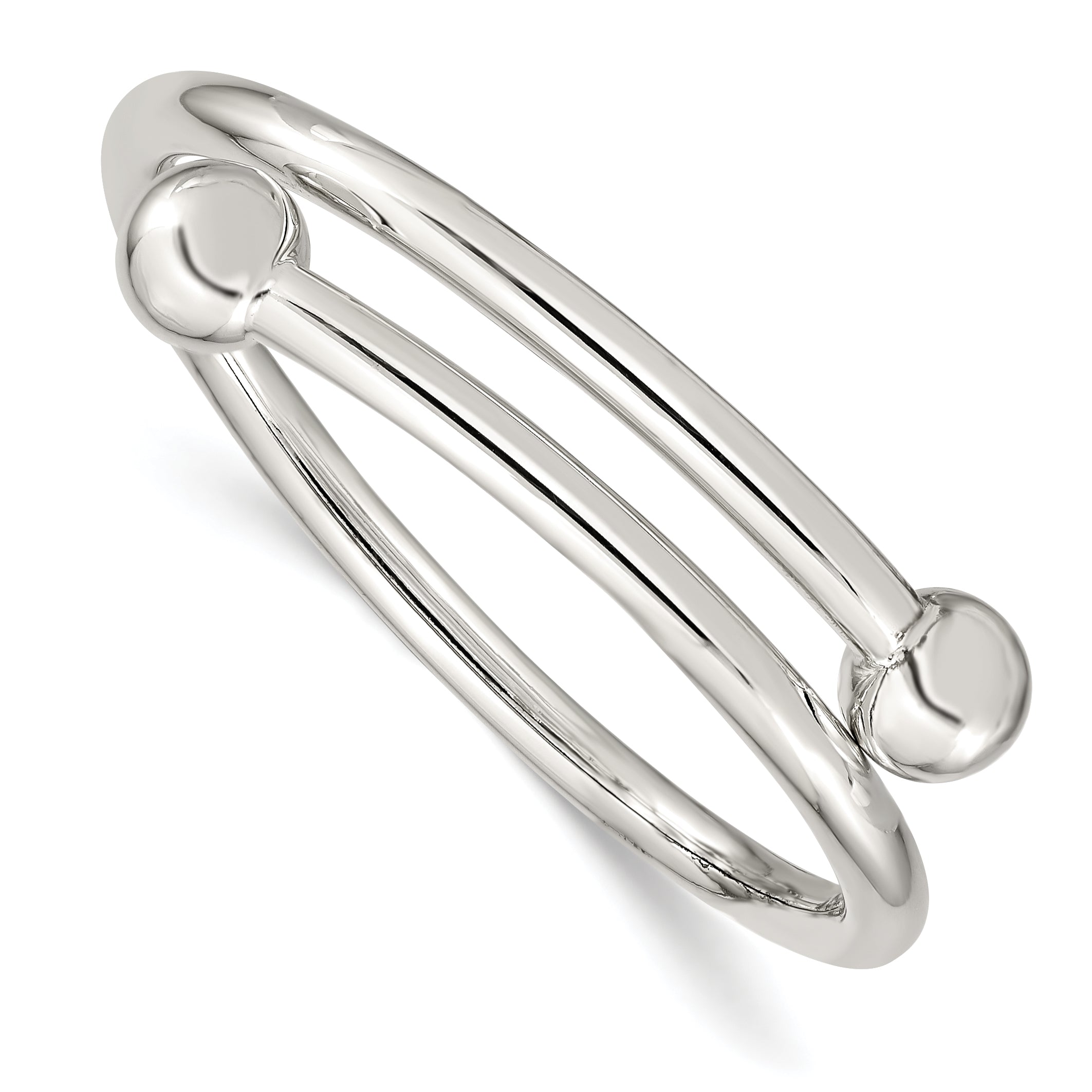 Sterling Silver Polished Flexible Baby Bangle Bracelet Main image
