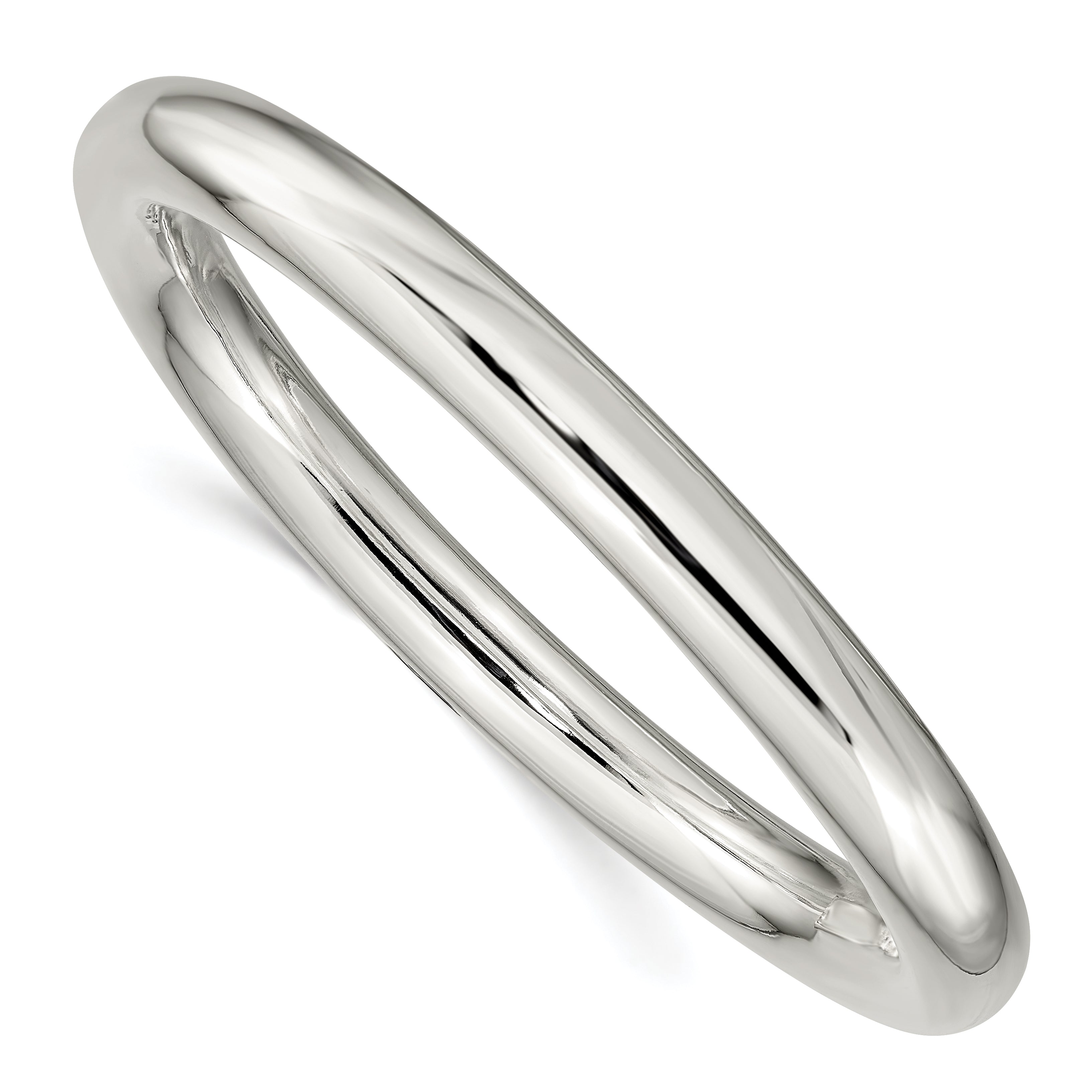 Sterling Silver 8mm Slip-on Tube Bangle Main image