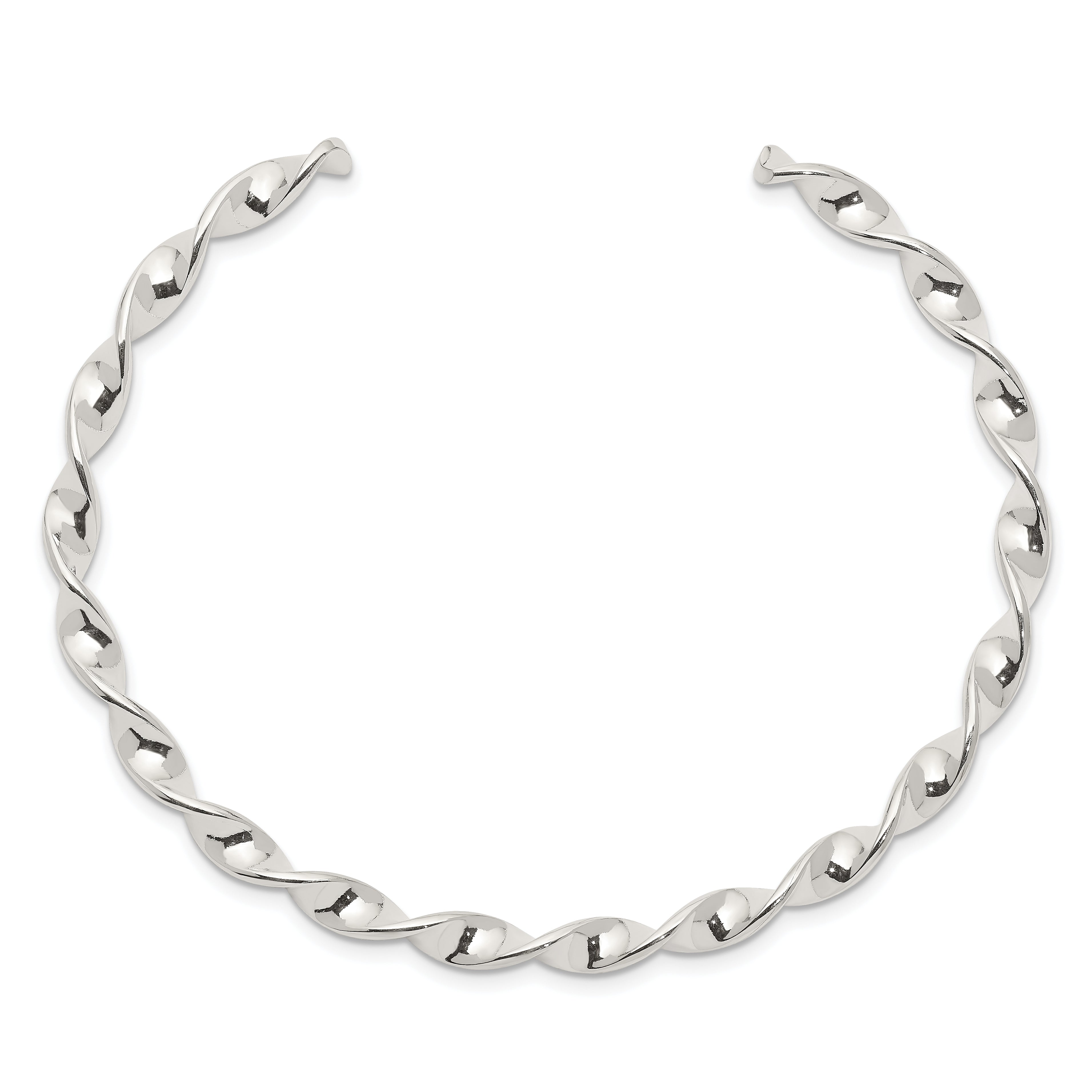 Sophia Jewelers 925 Sterling Silver Twisted Cuff Bangle for Women