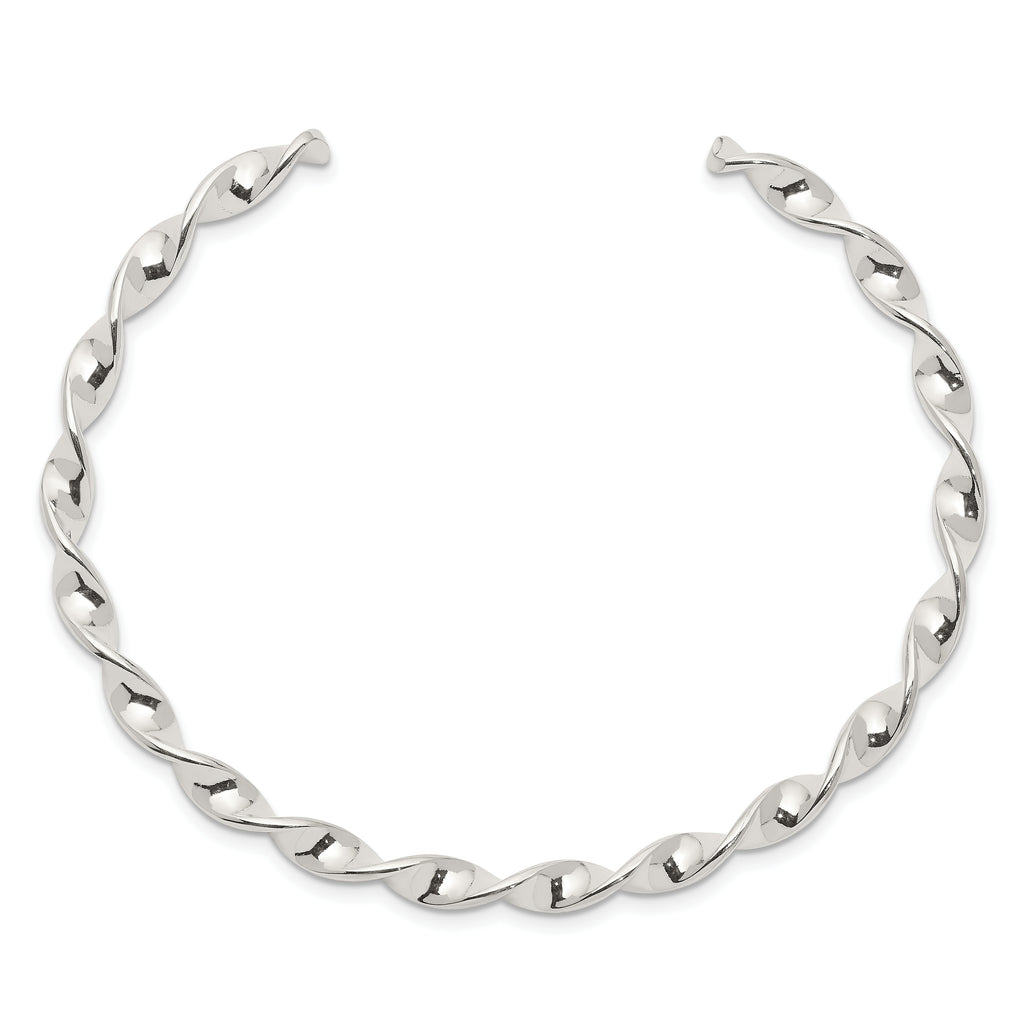 Sophia Jewelers 925 Sterling Silver Twisted Cuff Bangle for Women
