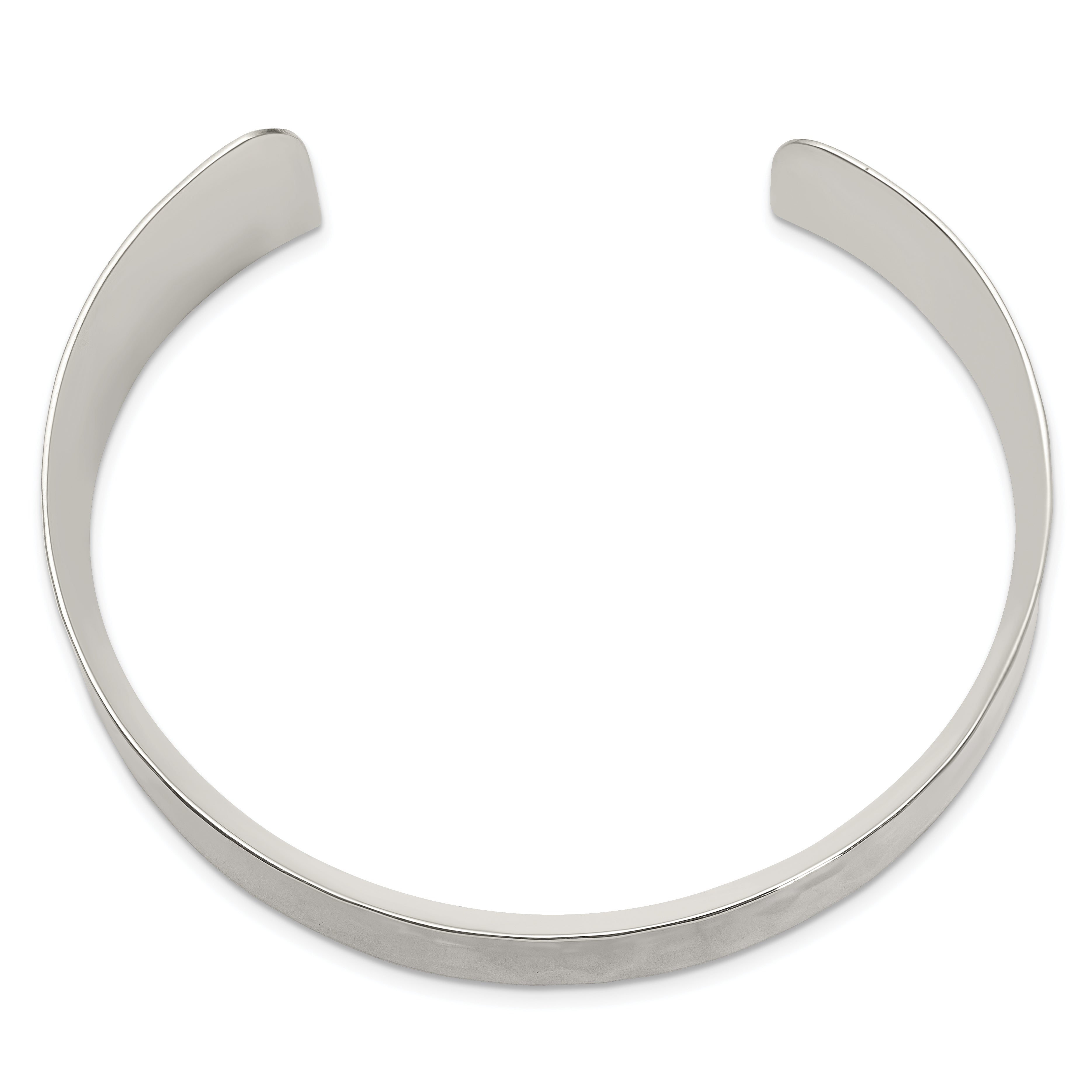 Sophia Jewelers Women's Hammered Sterling Silver Cuff Bangle Bracelet