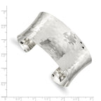 Sophia Jewelers Women's Hammered Sterling Silver Cuff Bangle Bracelet