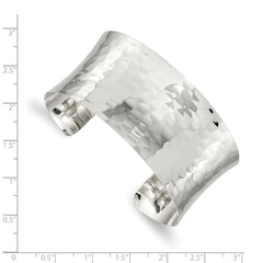 Sophia Jewelers Women's Hammered Sterling Silver Cuff Bangle Bracelet