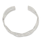 Sophia Jewelers Sterling Silver 925 Woven Cuff Bangle for Women