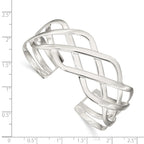 Sophia Jewelers Sterling Silver 925 Woven Cuff Bangle for Women
