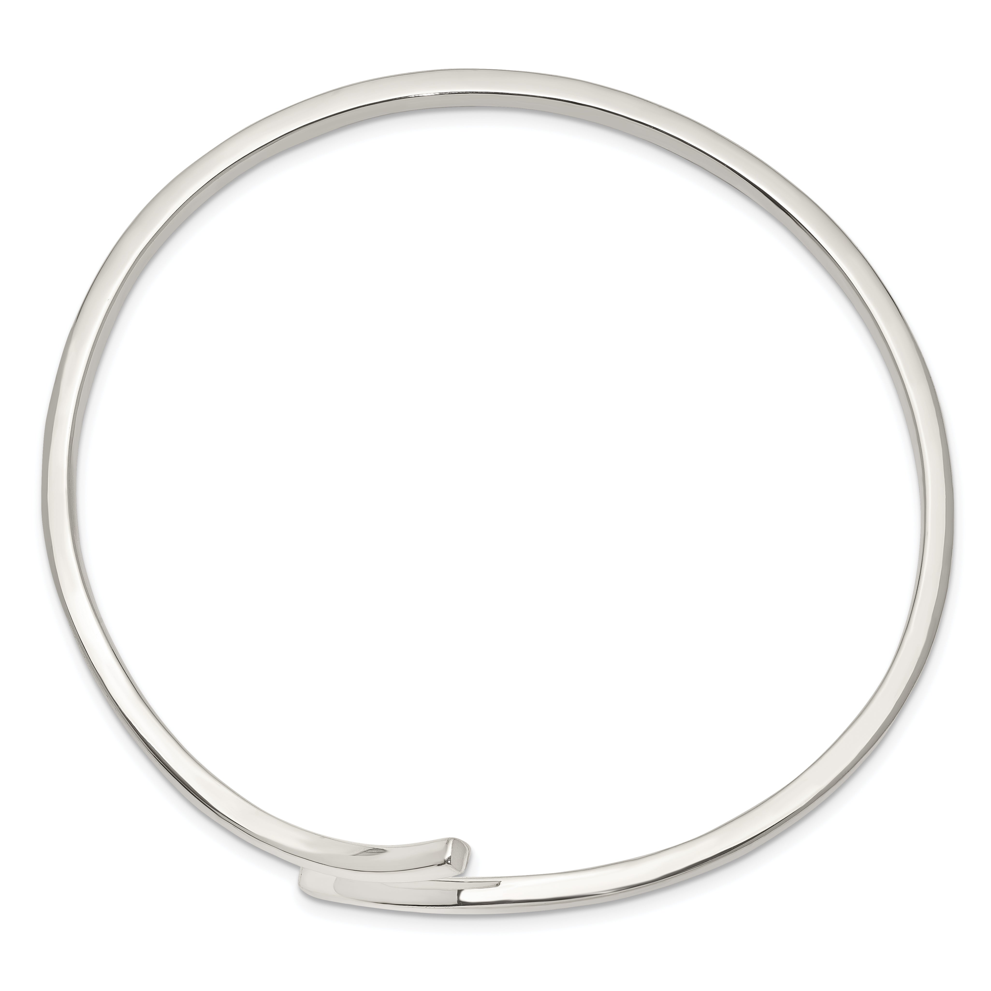 Sophia Jewelers Sterling Silver Flexible Cuff Bangle with Polished Finish Secondary image