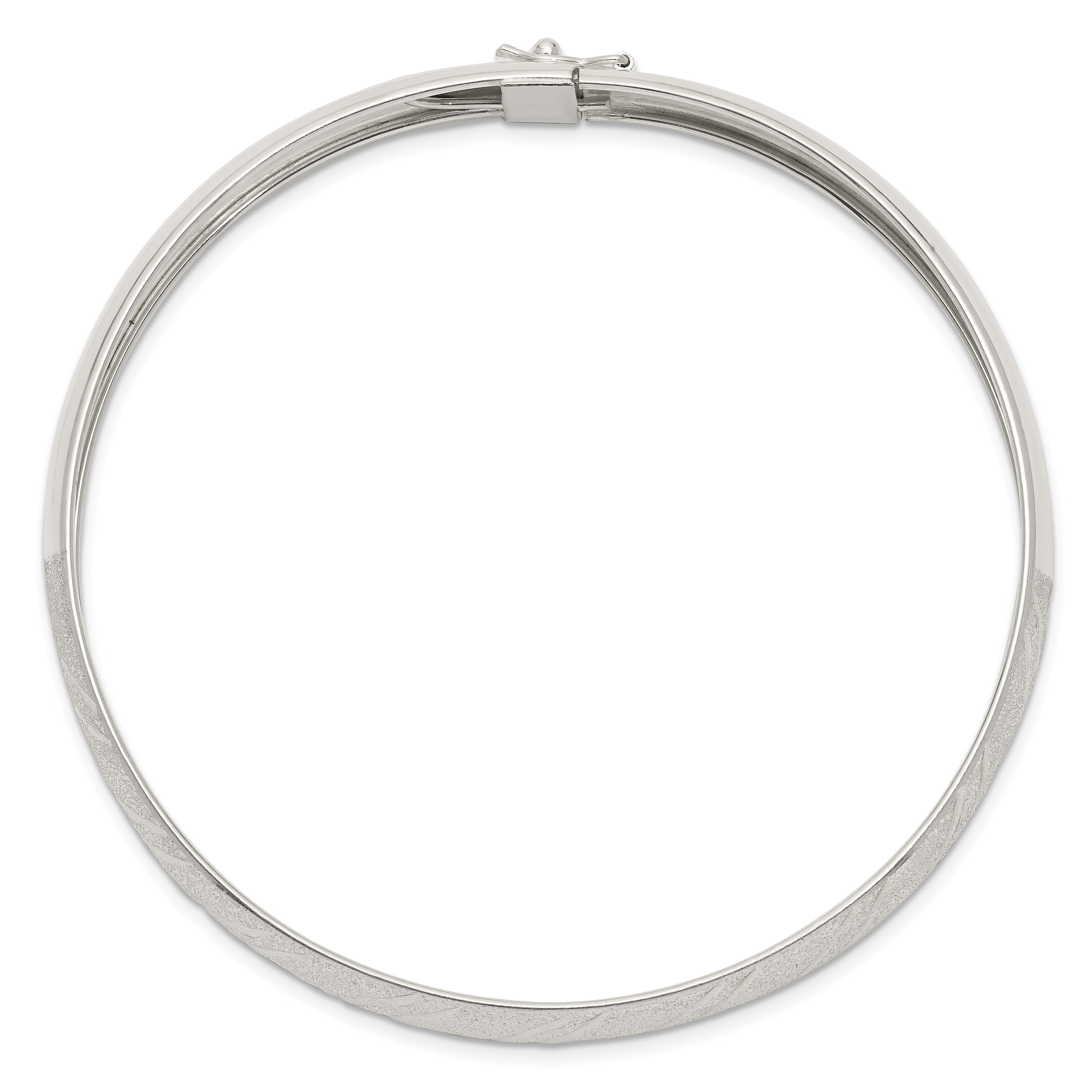 Sterling Silver 10.5mm Polished D/C Flexible Bangle