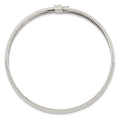 Sterling Silver 10.5mm Polished D/C Flexible Bangle - 8