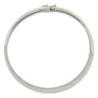 Sophia Jewelers 925 Sterling Silver Polished Diamond-Cut Flexible Bangle