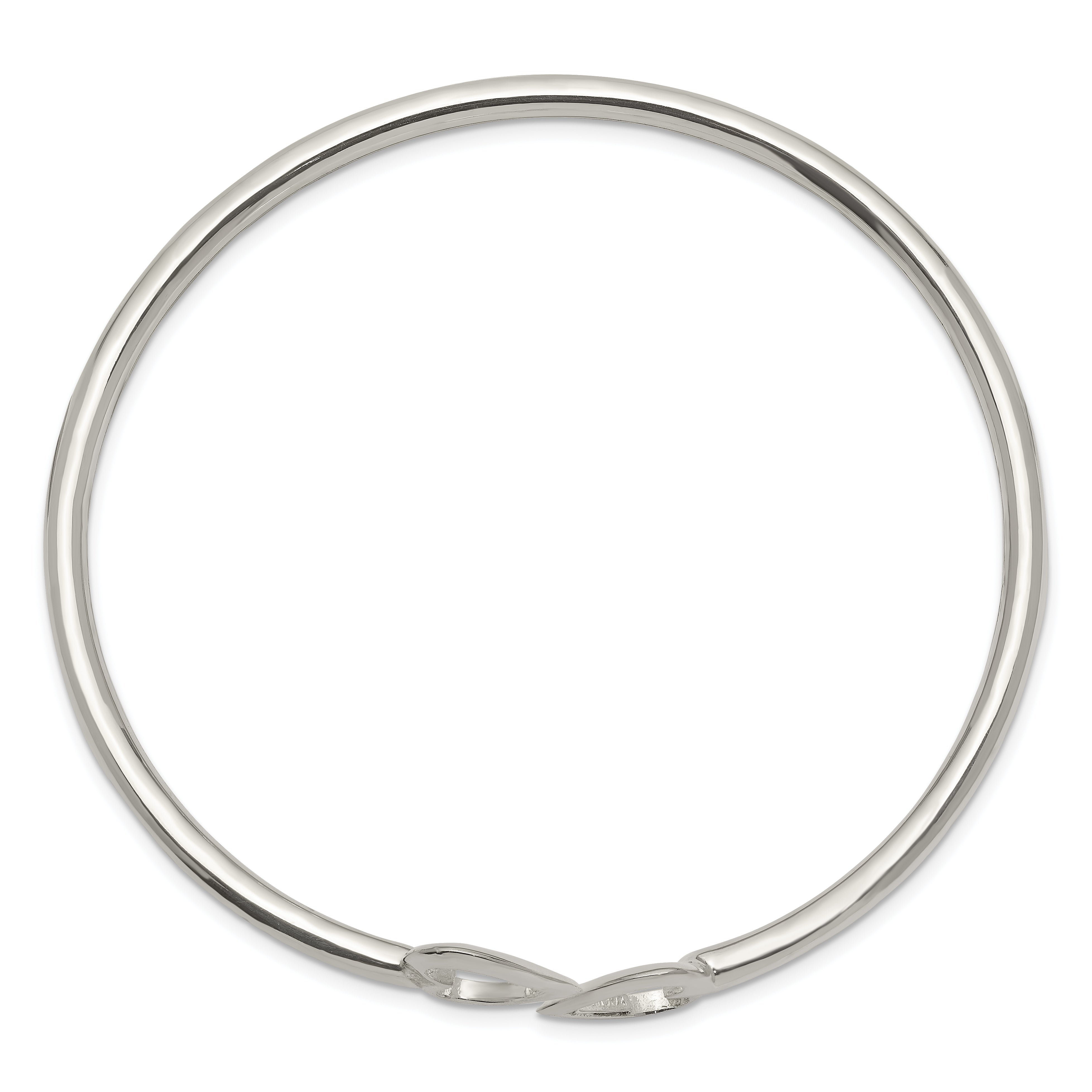 Sterling Silver 925 Women's Heart Cuff Bracelet with Polished Finish Secondary image