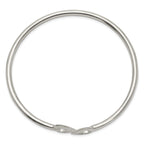 Sterling Silver 925 Women's Heart Cuff Bracelet with Polished Finish