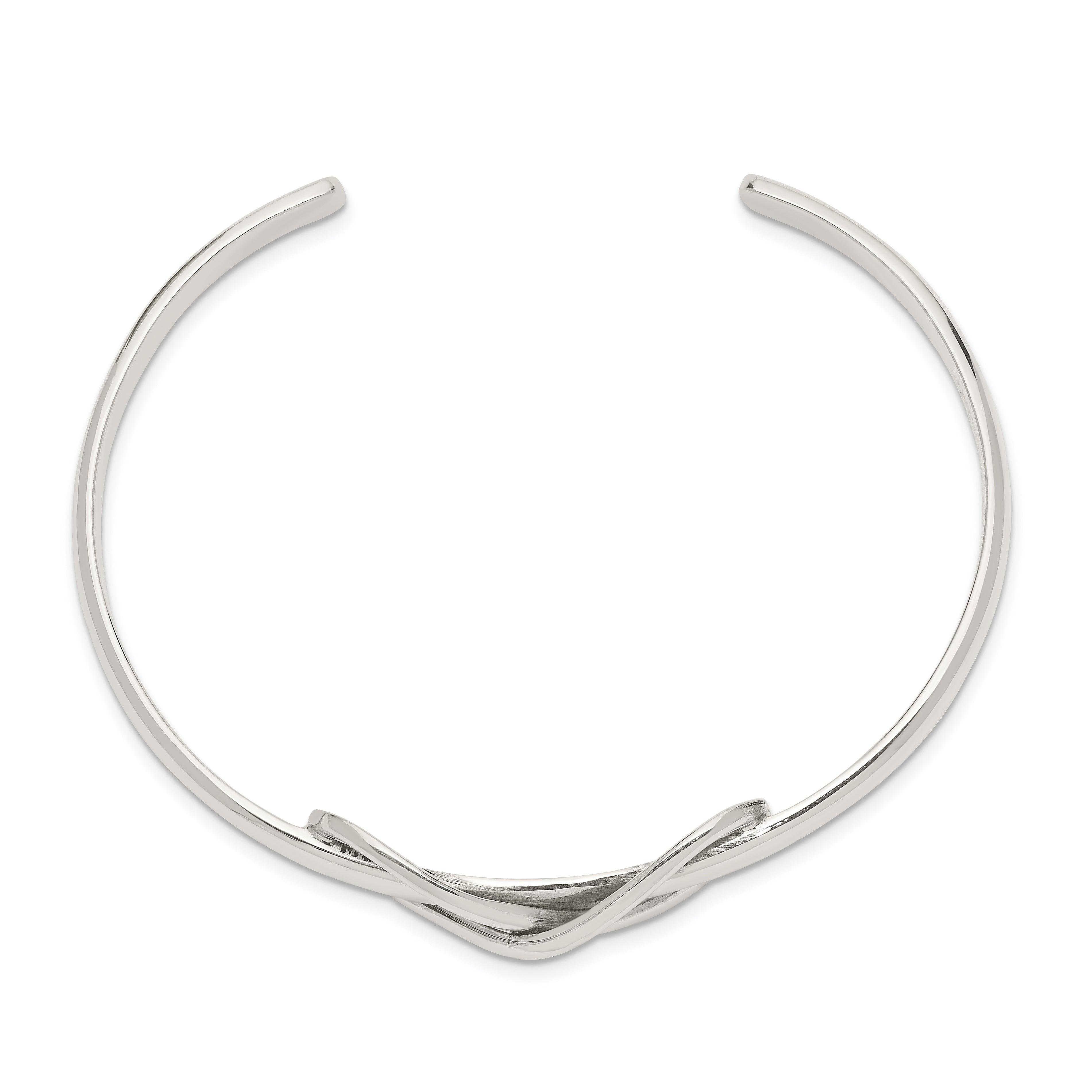 Sophia Jewelers Sterling Silver Infinity Cuff Bangle with Polished Finish Secondary image